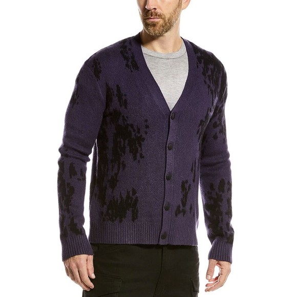 John Varvatos Other - John Varvatos Star USA Mens Alger Cotton Blend Cardigan LARGE Purple - NWY $298
